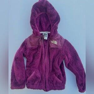 The North Face Purple Toddler Fuzzy Fleece Midweight jacket, size 2T, w/ hood